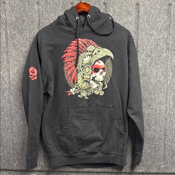 Zero Foxtrot Red and Black Graphic Sweatshirt Hoodie - Picture 1 of 4